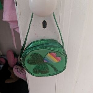 Green Clover Rainbow Heart Mini Bag